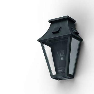 настенное бра серо-зелёного оттенка с купольным плафоном