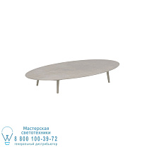НИЗКИЙ СТОЛ STYLETTO LOUNGE 250X130CM, АЛЮМИНИЕВЫЕ НОЖКИ, ПЕСОЧНАЯ КЕРАМИКА, СТОЛЕШНИЦА CEMENTO LUMINOSO Royal Botania