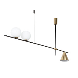 A7029PL-3BK Arte Lamp JACOB подвесной светильник с тремя стеклянными шарами на металлической планке