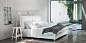 Beds Кровать со съемным чехлом и мягким изголовьем Gervasoni — фото 1