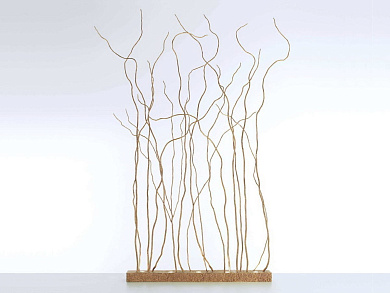 галогенный торшер с ветвистым бронзовым каркасом