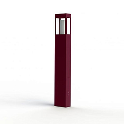 108007066 Roger Pradier Brick2 садовый боллард прямоугольной формы бордового оттенка