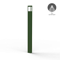 Tetra N° 5; Clear polycarbonate Built-in LED 2700°K warm white SYM 12W; Fern green