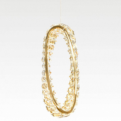 подвесной светильник с овальной рамой из прозрачных элементов