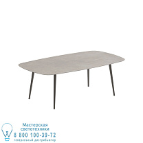 STYLETTO СТАНДАРТНЫЙ ОБЕДЕННЫЙ СТОЛ 220x120CM АЛЮМИНИЕВЫЕ НОЖКИ БРОНЗОВАЯ КЕРАМИЧЕСКАЯ СТОЛЕШНИЦА CEMENTO LUMINOSO Royal Botania