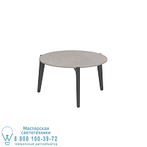 СТОЛИК TEA TIME Ø 60CM ANTHRACIT CERAMIC CEMENTO LUMINOSO Royal Botania