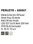 826807 PERLETO Novaluce светильник LED E27 2x12Вт 230В IP20