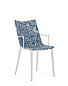 05918BI Kartell Her Highest Highness Ткань для обивки стула HHH, белый/чернильный — фото 2