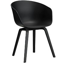About A Chair AAC 22, основание черный лакированный дуб / корпус полипропилен, черный