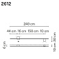 261215/21 Vibia Structural 2X Удлиненный настенный светильник 240 - 2612 — фото 1