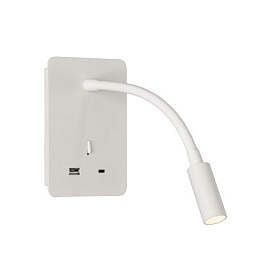 настенное бра с гибким ридером и USB-портом