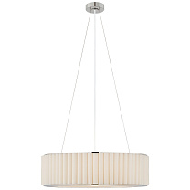Palati Large Hanging Shade полированный никель с льняным абажуром