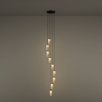 CIRIO CASCADA DIMMING 1-10V. LED CAPSULE WITH ELECTRIC BLACK
