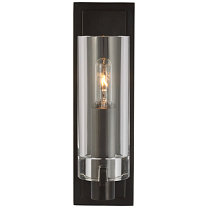 Sonnet Petite Single Sconce бронза с прозрачным стеклом