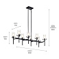 Alton 46" 8 Light Chandelier Black люстра 43696BK Kichler