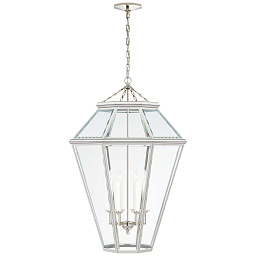 EU-RL5643 Visual Comfort Edmund подвесной фонарный светильник с многоугольной стеклянной колбой и металлической рамой