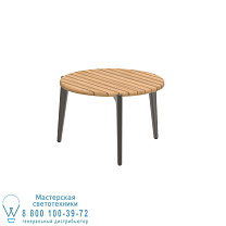 СТОЛИК TEA TIME Ø60CM H40 БРОНЗА С СТОЛЕШНИЦЕЙ ИЗ ТИКА Royal Botania