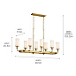 Vetivene 8 Light Linear Chandelier Natural Brass люстра 52453NBR Kichler — фото 14