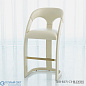 Delia Bar Stool-Antique White-Milk Leather Global Views стул