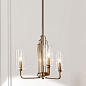 Kimrose 3 Light Chandelier with Clear Fluted Glass Brushed Natural Brass люстра 52410BNB Kichler