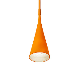 FN142000_53 Foscarini Uto настольный светильник с матовым абажуром каплевидной формы оранжевого цвета
