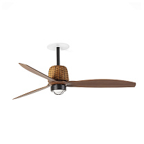 WEAVER RECESSED M Black/walnut fan Wall Control 3000K TUYA 0-10V 110V