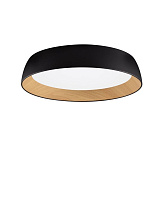 Triac Dimmable Sandy Black & Wood Color Aluminium Metal & Acrylic LED 50Watt 220-240Volt 4201Lm IP20 3000K D:60 H:12 cm