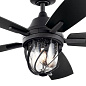 52" Lydra Fan Distressed Black люстра-вентилятор 310073DBK Kichler — фото 4