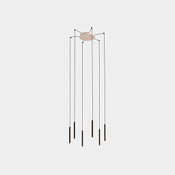 00-6663-14-60 Leds C4 Candle подвесной светильник с цилиндрическими плафонами на длинных тросах