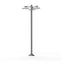 Aubanne N° 6; Clear glass E27 23W; Metal grey