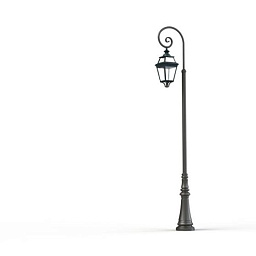 149010008 Roger Pradier Place Des Vosges уличный фонарный столб тёмно-зелёного цвета с прозрачным плафоном