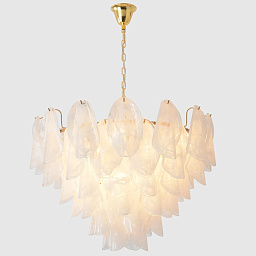EMILIA SP12 GOLD Crystal Lux Emilia подвесная люстра с многослойными плафонами из матового стекла в форме лепестков