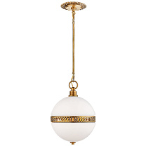 Hendricks Small Globe Pendant натуральная латунь с белым стеклом