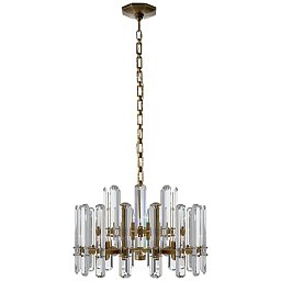 ARN5124HAB-CG Visual Comfort Bonnington подвесная люстра с хрустальными элементами и антикварной латунной арматурой