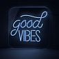 MLN002 Mullan неоновый акриловый светильник Good Vibes, 46 см, IP20 — фото 6