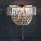 WA 2-1021/2 gold Saturn Orion полукруглое бра с кристальными подвесками — фото 3