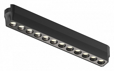 магнитный трековый светильник линейный в темно-сером корпусе 48V