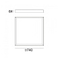CA010DWHMDI Linea Light Tara Maxi AP PL LED прямоугольный потолочный светильник белый — фото 3