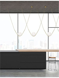 8279601 Nova Luce Vitton подвесной светильник с одним плафоном в форме шара на длинном шнуре