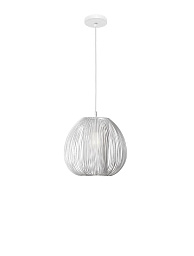 9586152 Nova Luce Desire подвесной светильник с плафоном из белой металлической сетки