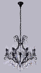 MAGNIFICO SP13 BLACK/TRANSPARENT Crystal Lux Magnifico подвесная люстра с хрустальными подвесками и металлическим каркасом
