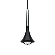 RAIN PENDANT BLACK BRUSHED CHROME ACCENT 2700K O.C. 156021