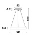 9453454 RANDO THIN Novaluce светильник LED 50Вт 230В 3250Lm 3000K IP20