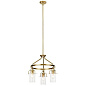 Everett 22.5" 3 Light Round Chandelier Natural Brass люстра 52377NBR Kichler