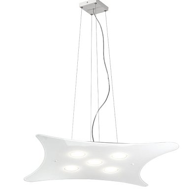Подвесной светильник Manta Metal Lux, 5 ламп, белое стекло 264.150.02