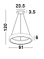 8105608 ALBI Novaluce светильник LED 50Вт 230В 2500Lm 3000K IP20