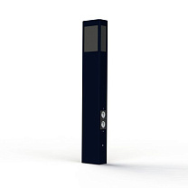 Brick² N° 4; Black PMMA E27 23W Plug; Steel blue
