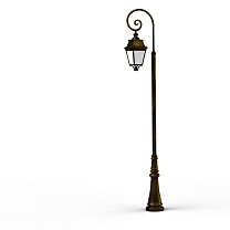 Avenue 3 N° 9; Opal PMMA Built-in LED 4000°K neutral white 35W; Gold patina