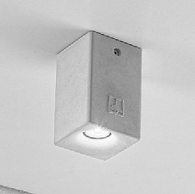 Потолочный спот Nadir Aldo Bernardi, квадратный 7,5×7,5 см, LED 1,2 Вт, цемент, цемент серый NADIR2/C