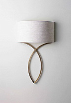 Antiqued Brass shown with 14 Semi Cylinder in Natural Linen with Cream Card lining